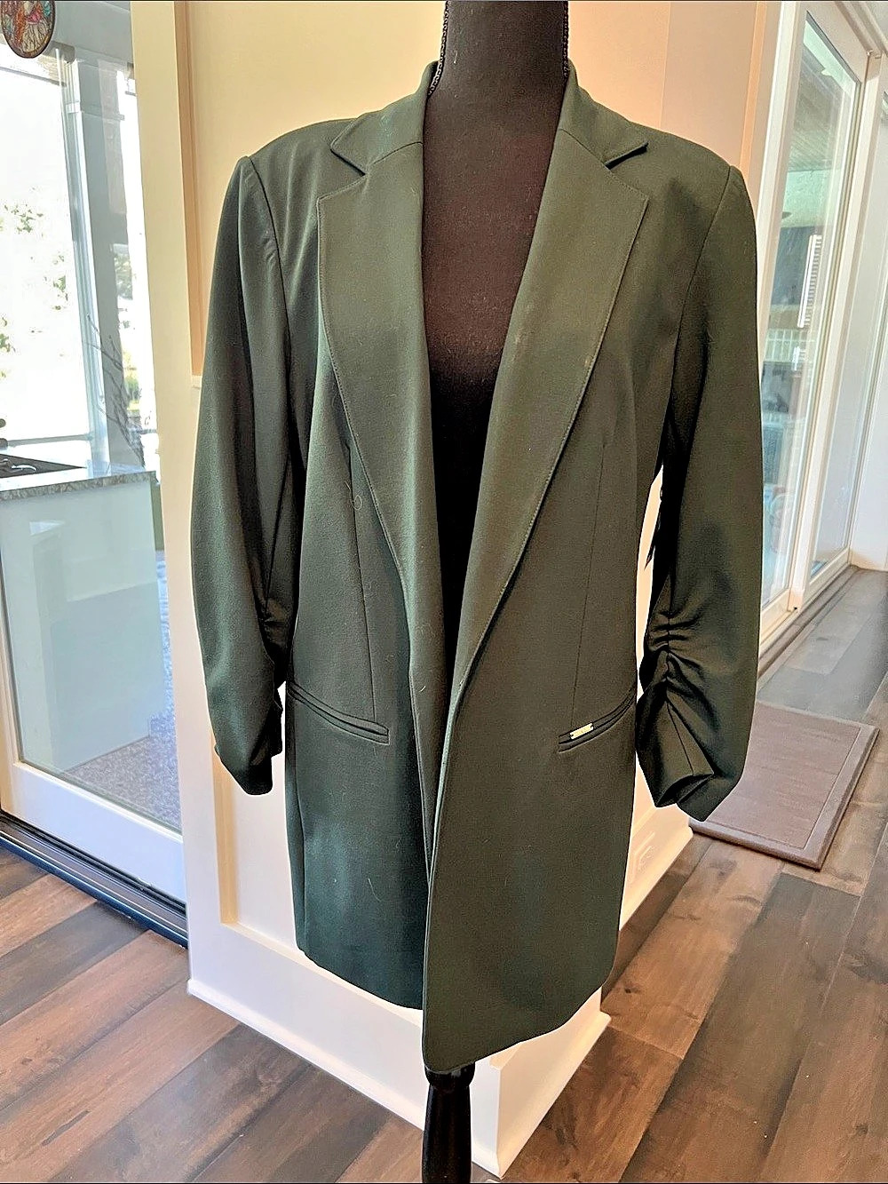 Anne Klein Treeline Blazer in Green Size Large NWT